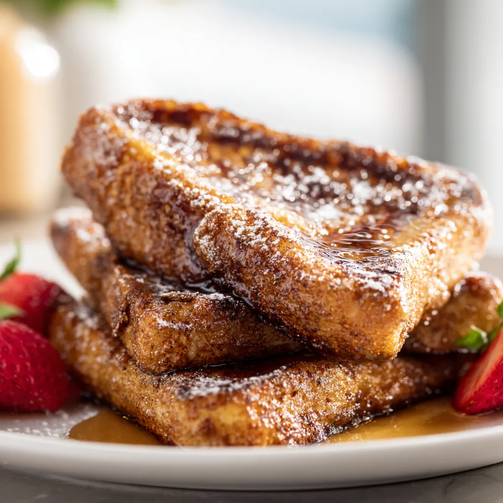 Churro French Toast Recipe with Cinnamon Sugar Coating