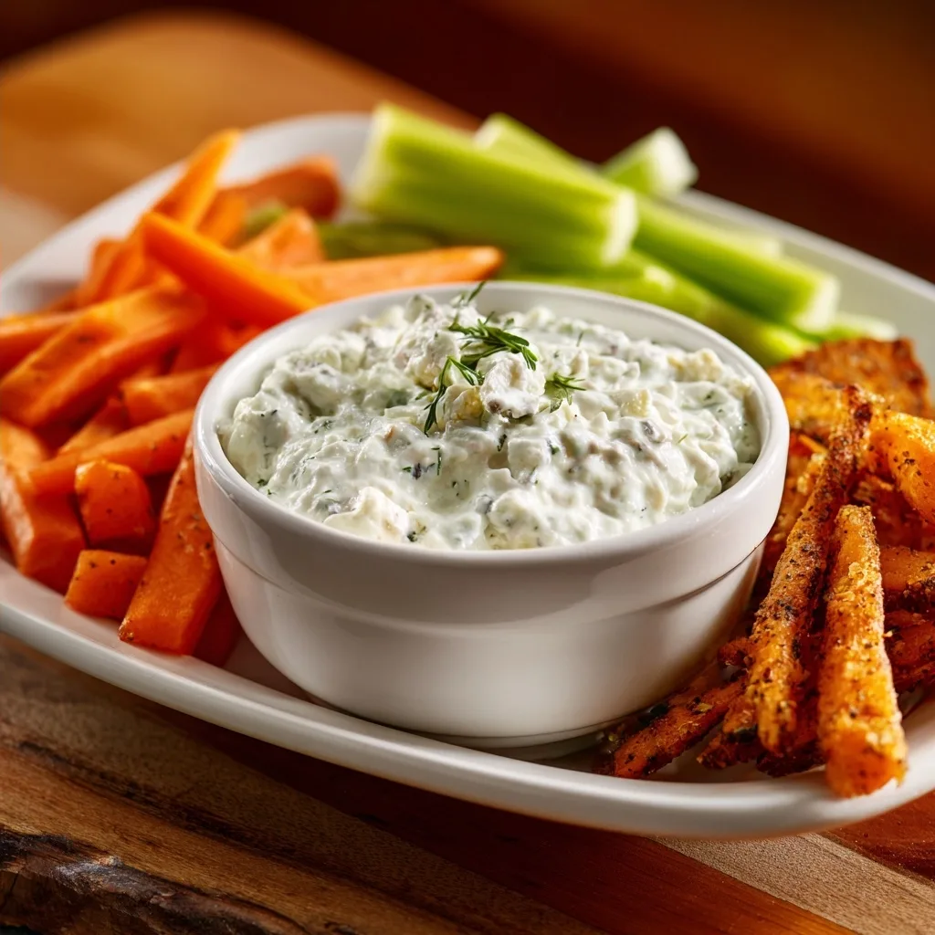 Cottage Cheese Ranch Dip with Fresh Veggies