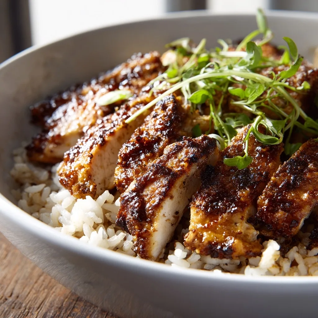 High Protein Meal Prep Chicken Bowl with Rice