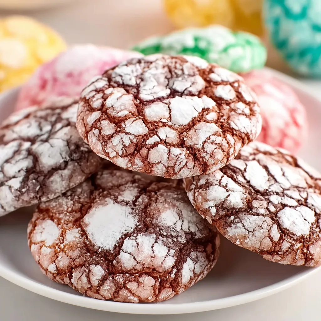 Colorful Springtime Crinkle Cookies for a Festive Treat